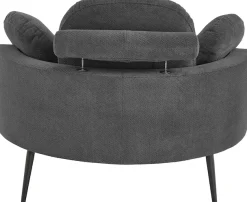 OTTO home Loveseat »Riko Sessel, B: 110 cm, Sitzhöhe: 44 cm« XXL- Sessel, mit Stauraumhocker, Rückenstütze & 4 Zierkissen