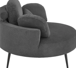 OTTO home Loveseat »Riko Sessel, B: 110 cm, Sitzhöhe: 44 cm« XXL- Sessel, mit Stauraumhocker, Rückenstütze & 4 Zierkissen