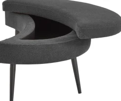 OTTO home Loveseat »Riko Sessel, B: 110 cm, Sitzhöhe: 44 cm« XXL- Sessel, mit Stauraumhocker, Rückenstütze & 4 Zierkissen