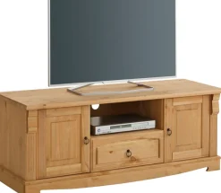 OTTO home Lowboard »Anna« Gesamtmaße (B/T/H): ca. 140/44/50 cm,TV-Board, Breite 140 cm, 2 Türen, 1 Schublade, Massivholz, FSC®