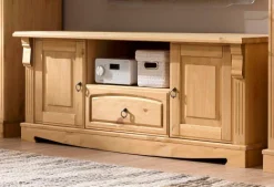 OTTO home Lowboard »Anna« Gesamtmaße (B/T/H): ca. 140/44/50 cm,TV-Board, Breite 140 cm, 2 Türen, 1 Schublade, Massivholz, FSC®