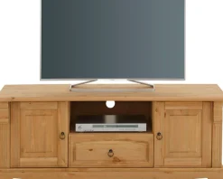 OTTO home Lowboard »Anna« Gesamtmaße (B/T/H): ca. 140/44/50 cm,TV-Board, Breite 140 cm, 2 Türen, 1 Schublade, Massivholz, FSC®