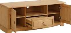 OTTO home Lowboard »Anna« Gesamtmaße (B/T/H): ca. 140/44/50 cm,TV-Board, Breite 140 cm, 2 Türen, 1 Schublade, Massivholz, FSC®