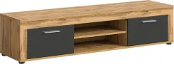 OTTO home Lowboard »AOSTA, Breite 160 cm, 2 Klappen, 2 offene Fächer« in verschiedenen Farbausführungen, individuell kombinierbar,TV-Board, Mediaboard, TV-Möbel, TV-Lowboard, Fernsehschrank, Sideboard