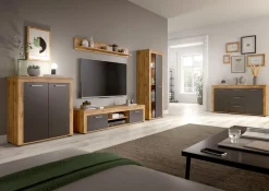 OTTO home Lowboard »AOSTA, Breite 160 cm, 2 Klappen, 2 offene Fächer« in verschiedenen Farbausführungen, individuell kombinierbar,TV-Board, Mediaboard, TV-Möbel, TV-Lowboard, Fernsehschrank, Sideboard