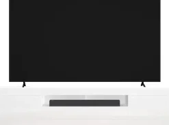 OTTO home Lowboard »Basic, 245 cm breit, 47 cm tief, 2 Türen, 1 Schubkasten, Medienboard« Hochglanz Lack, Metallgriffe, geeignet für bis zu 98-Zoll-TV
