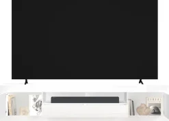 OTTO home Lowboard »Basic, 245 cm breit, 47 cm tief, 2 Türen, 1 Schubkasten, Medienboard« Hochglanz Lack, Metallgriffe, geeignet für bis zu 98-Zoll-TV