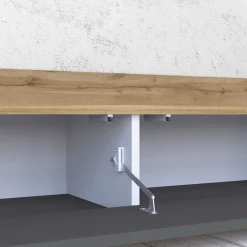 OTTO home Lowboard »BOLSENA,TV-Kommode, TV-Möbel,TV-Bank, 4 Fächer und offenes Ablagefach« 1 Stk. tlg. stehend/hängend montierbar, Made in Italy, B/T/H: 200 × 35 × 31,2 cm