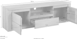 OTTO home Lowboard »Burani« grifflose Optik, Fernsehtisch