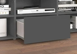 OTTO home Lowboard »CHRONOS Breite 155 cm mit 2 Türen, 1 Schublade,1 offenes Fach« 1 Stk. tlg. TV-Board, Sideboard niedrig, Grifflos mit Push to Open 'Made in Italy'