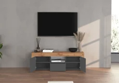 OTTO home Lowboard »CHRONOS Breite 155 cm mit 2 Türen, 1 Schublade,1 offenes Fach« 1 Stk. tlg. TV-Board, Sideboard niedrig, Grifflos mit Push to Open 'Made in Italy'