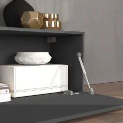 OTTO home Lowboard »Chronos TV-Board, TV-Schrank« Breite verstellbar von 190 bis 350 cm, 1 Stk. tlg. Breite 270 cm TV-Board,Lowboard,1 Klappe und ein L-Förmiger Aufsatz