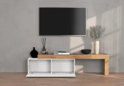 OTTO home Lowboard »Chronos TV-Board, T-Schrank« Breite verstellbar von 180 bis 290 cm, 1 Stk. tlg. Breite 240 cm TV-Board,Lowboard,1 Klappe und ein L-Förmiger Aufsatz