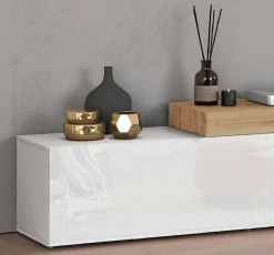 OTTO home Lowboard »Chronos TV-Board, T-Schrank« Breite verstellbar von 180 bis 290 cm, 1 Stk. tlg. Breite 240 cm TV-Board,Lowboard,1 Klappe und ein L-Förmiger Aufsatz