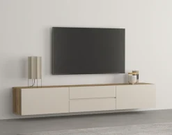 OTTO home Lowboard »Criss, Breite 200 cm, moderne grifflose TV-Kommode« TV-Kommode, TV-Schrank, hängend und stehend montierbar