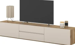 OTTO home Lowboard »Criss, Breite 200 cm, moderne grifflose TV-Kommode« TV-Kommode, TV-Schrank, hängend und stehend montierbar