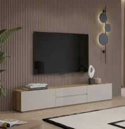 OTTO home Lowboard »Criss, Breite 200 cm, moderne grifflose TV-Kommode« TV-Kommode, TV-Schrank, hängend und stehend montierbar