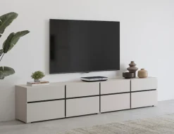 OTTO home Lowboard »Cross,Breite 225 cm, moderne grifflose TV-Kommode« TV-Schrank mit viel Stauraum, TV-Board