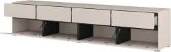 OTTO home Lowboard »Cross,Breite 225 cm, moderne grifflose TV-Kommode« TV-Schrank mit viel Stauraum, TV-Board