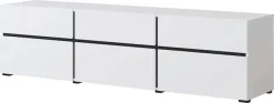 OTTO home Lowboard »Cross, moderne grifflose TV-Kommode,3 Klappen/3 Schubkästen« Breite 180 cm, TV-Schrank mit viel Stauraum, TV-Board