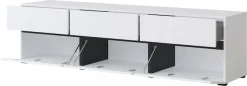 OTTO home Lowboard »Cross, moderne grifflose TV-Kommode,3 Klappen/3 Schubkästen« Breite 180 cm, TV-Schrank mit viel Stauraum, TV-Board