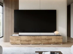 OTTO home Lowboard »Denver 250 cm für bis zu 98-Zoll TVs - Weltmeisterschaft im XXL Format« Wahlweise mit oder ohne offenes Fach in der Mitte