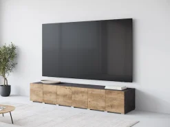 OTTO home Lowboard »Denver Erlebe die Weltmeisterschaft im XXL-Format« 1 Stk. tlg. Elegantes TV-Möbel 220 cm, speziell für bis zu 98-Zoll Fernseher