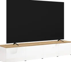 OTTO home Lowboard »Easy, 245 cm breit, 47 cm tief, 4 Türen, Top 22 mm stark, Mediaboard« Top 22 mm stark, Metallgriffe, geeignet für bis zu 98-Zoll-TV
