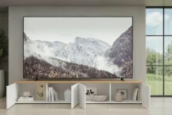 OTTO home Lowboard »Easy, 245 cm breit, 47 cm tief, 4 Türen, Top 22 mm stark, Mediaboard« Top 22 mm stark, Metallgriffe, geeignet für bis zu 98-Zoll-TV