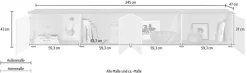 OTTO home Lowboard »Easy, 245 cm breit, 47 cm tief, 4 Türen, Top 22 mm stark, Mediaboard« Top 22 mm stark, Metallgriffe, geeignet für bis zu 98-Zoll-TV