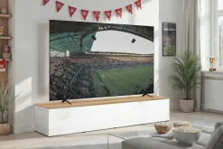 OTTO home Lowboard »Easy, 245 cm breit, 47 cm tief, 4 Türen, Top 22 mm stark, Mediaboard« Top 22 mm stark, Metallgriffe, geeignet für bis zu 98-Zoll-TV