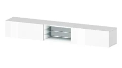 OTTO home Lowboard »Egypt,Lowboard,TV-Kommode,TV-Möbel,TV-Bank« mit 2 Klappen, 2 Glasböden,kompl. Hochgl. lackiert (B/T/H)240x38x35 cm