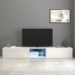 OTTO home Lowboard »Egypt,Lowboard,TV-Kommode,TV-Möbel,TV-Bank« mit 2 Klappen, 2 Glasböden,kompl. Hochgl. lackiert (B/T/H)240x38x35 cm