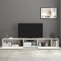OTTO home Lowboard »Egypt,Lowboard,TV-Kommode,TV-Möbel,TV-Bank« mit 2 Klappen, 2 Glasböden,kompl. Hochgl. lackiert (B/T/H)240x38x35 cm