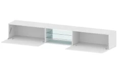 OTTO home Lowboard »Egypt,Lowboard,TV-Kommode,TV-Möbel,TV-Bank« mit 2 Klappen, 2 Glasböden,kompl. Hochgl. lackiert (B/T/H)240x38x35 cm