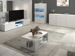 OTTO home Lowboard »Egypt,Lowboard,TV-Kommode,TV-Möbel,TV-Bank« mit 2 Klappen, 2 Glasböden,kompl. Hochgl. lackiert (B/T/H)240x38x35 cm