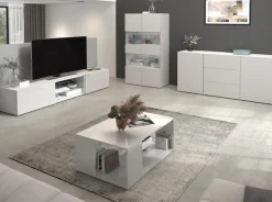 OTTO home Lowboard »Egypt,Lowboard,TV-Kommode,TV-Möbel,TV-Bank« mit 2 Klappen, 2 Glasböden,kompl. Hochgl. lackiert (B/T/H)240x38x35 cm