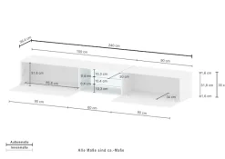 OTTO home Lowboard »Egypt,Lowboard,TV-Kommode,TV-Möbel,TV-Bank« mit 2 Klappen, 2 Glasböden,kompl. Hochgl. lackiert (B/T/H)240x38x35 cm