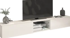 OTTO home Lowboard »Egypt,Lowboard,TV-Kommode,TV-Möbel,TV-Bank« mit 2 Klappen, 2 Glasböden,kompl. Hochgl. lackiert (B/T/H)240x38x35 cm