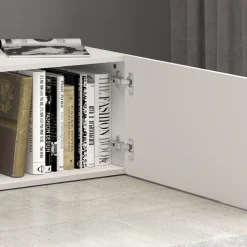 OTTO home Lowboard »Egypt,Lowboard,TV-Kommode,TV-Möbel,TV-Bank« mit 2 Klappen, 2 Glasböden, Türen Hochgl. lackiert (B/T/H)180x38x35 cm