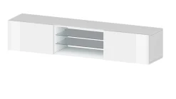 OTTO home Lowboard »Egypt,Lowboard,TV-Kommode,TV-Möbel,TV-Bank« mit 2 Klappen, 2 Glasböden, Türen Hochgl. lackiert (B/T/H)180x38x35 cm