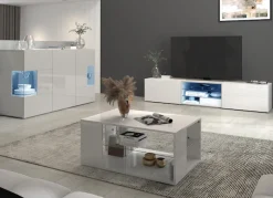 OTTO home Lowboard »Egypt,Lowboard,TV-Kommode,TV-Möbel,TV-Bank« mit 2 Klappen, 2 Glasböden, Türen Hochgl. lackiert (B/T/H)180x38x35 cm