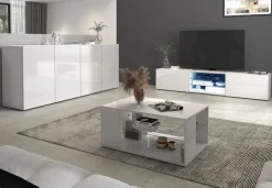 OTTO home Lowboard »Egypt,Lowboard,TV-Kommode,TV-Möbel,TV-Bank« mit 2 Klappen, 2 Glasböden, Türen Hochgl. lackiert (B/T/H)180x38x35 cm