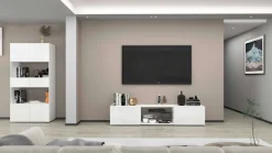 OTTO home Lowboard »Egypt,Lowboard,TV-Kommode,TV-Möbel,TV-Bank« mit 2 Klappen, 2 Glasböden, Türen Hochgl. lackiert (B/T/H)180x38x35 cm
