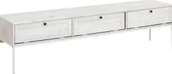 OTTO home Lowboard »Freya« Kommode mit 3 Klappen, Metallgriffen, aus Massivholz, Breite 175 cm