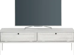 OTTO home Lowboard »Freya« Kommode mit 2 Klappen, Metallgriffen, aus Massivholz, Breite 140 cm