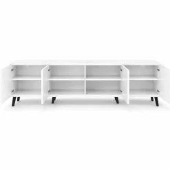 OTTO home Lowboard »HOLLY 2.0, TV-Board, TV-Kommode, TV-Schrank, TV-Unterschrank, TV-Möbel« Modernes lackiertes Hochglanz TV-Board, grifflos, Breite 200 cm