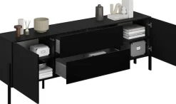 OTTO home Lowboard »Jukon,Breite 200 cm, moderne grifflose TV-Kommode,2 Türen/2 Schubladen« TV-Schrank mit viel Stauraum, TV-Board, push-to-open-Funktion