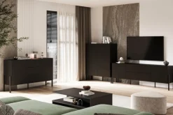 OTTO home Lowboard »Jukon,Breite 200 cm, moderne grifflose TV-Kommode,2 Türen/2 Schubladen« TV-Schrank mit viel Stauraum, TV-Board, push-to-open-Funktion