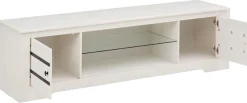 OTTO home Lowboard Kommode aus massivem Kiefernholz, mit Glasboden, Breite 160 cm